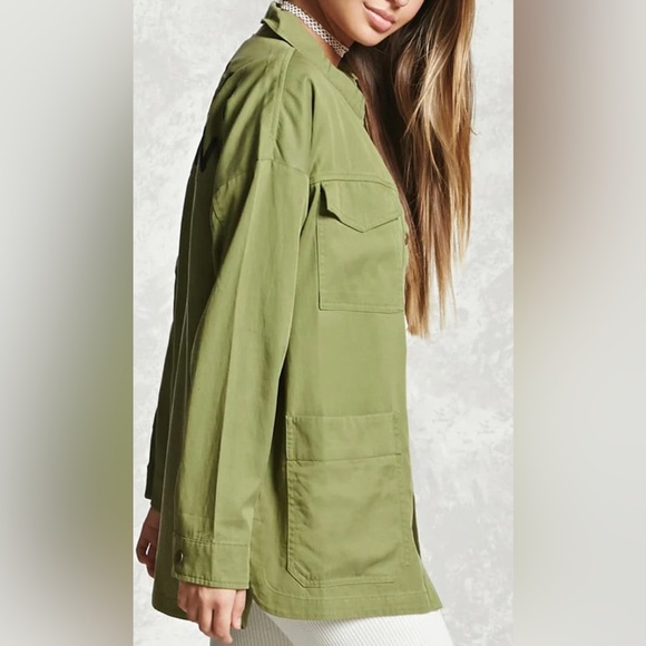 H&M Long-Sleeved “Tender Lovin’” Olive Blouse - Picture 3 of 8